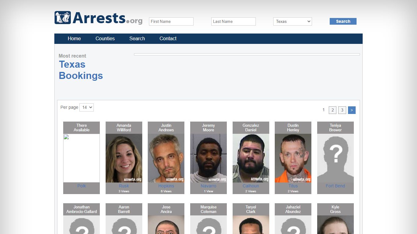Texas Arrests and Inmate Search